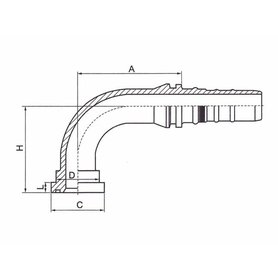 Hydraulická koncovka 20, 1/2", SFS-4SH, 90°